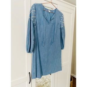 Old Navy Embroidered Denim Dress